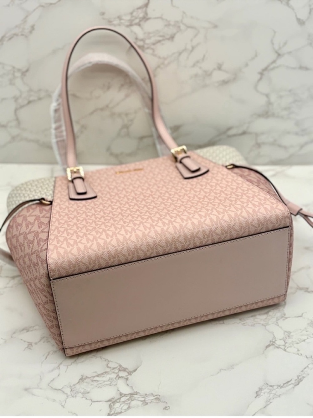 Michael Kors Voyager Tote Shoulder Bag and   Matching Wallet Powder Blush - Picture 13 of 15